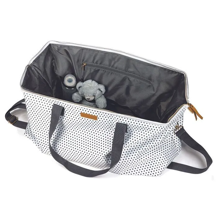 Sac weekend - AC-DÉCO - 33x25x55 cm - Blanc - Polyester 100% - Idéal pour voyages en groupe-3