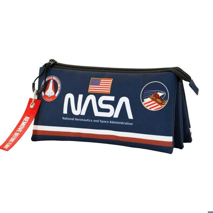 Trousse Triple FAN - NASA Infinity - Bleu - Taille Unique - Zippée - Mixte-0