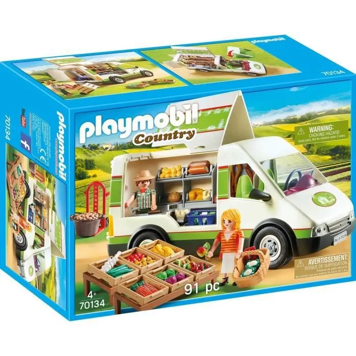 PLAYMOBIL - 70134 - Country La Ferme - Camion de marché-0