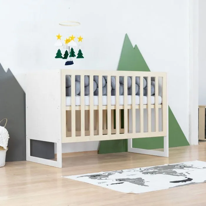 Lit bébé CHRUPPY 60 x 120 cm blanc et naturel-1