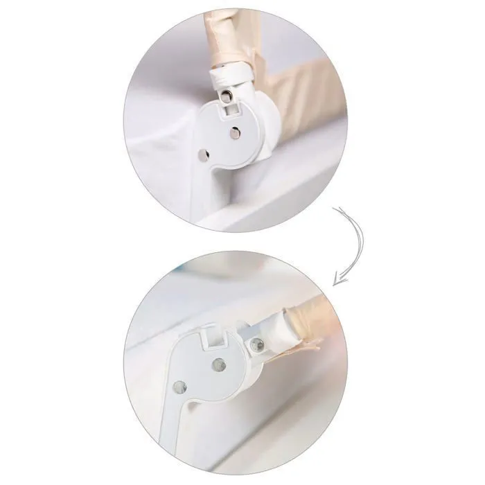 Barrière de Lit Enfant et Bébé ROBA Klipp-Klapp Antichute et Pliable - 100 cm - Beige-2