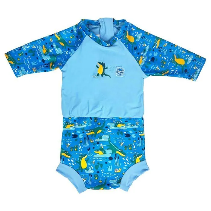 Splash about - HNSSCSL - Combinaison Solaire avec Happy Nappy Couche de Bain Incorporee Combinaison-0