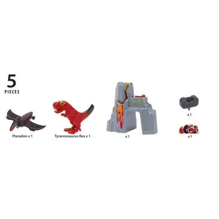 Brio Volcan en Eruption Dinosaure - Accessoire pour Circuit de Train en Bois - Action de Jeu sans Pile/avec Aimant - dès 3 Ans --8