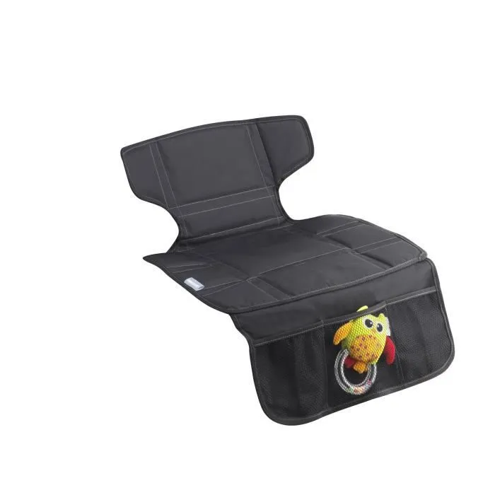 AUBERT CONCEPT Protection d'assise noire pour siège auto - 3 poches filet à l'avant-1