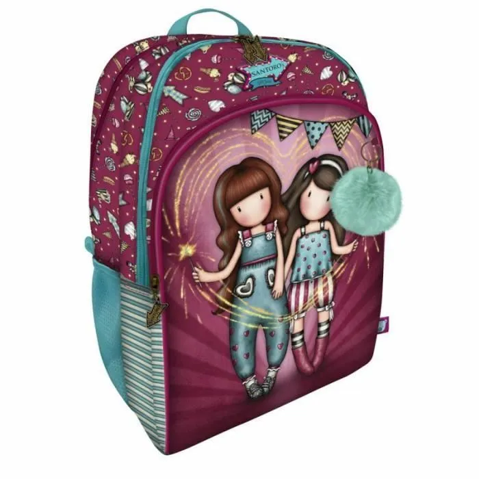 Cartable Gorjuss Fireworks Bordeaux (34.5 x 43.5 x 22 cm)-0