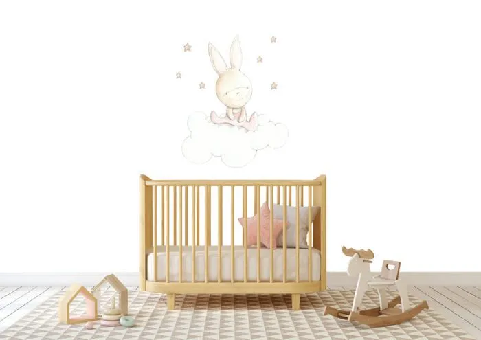 Sticker mural décoratif - Sueños de Cigüeña - Pink Dreams - Vinyle - Rose - Enfant-1