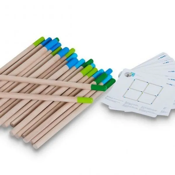 Jeu de puzzle - BS - Allumettes Bois - Enfant - 8 ans - Beige - Vert - Blanc-0