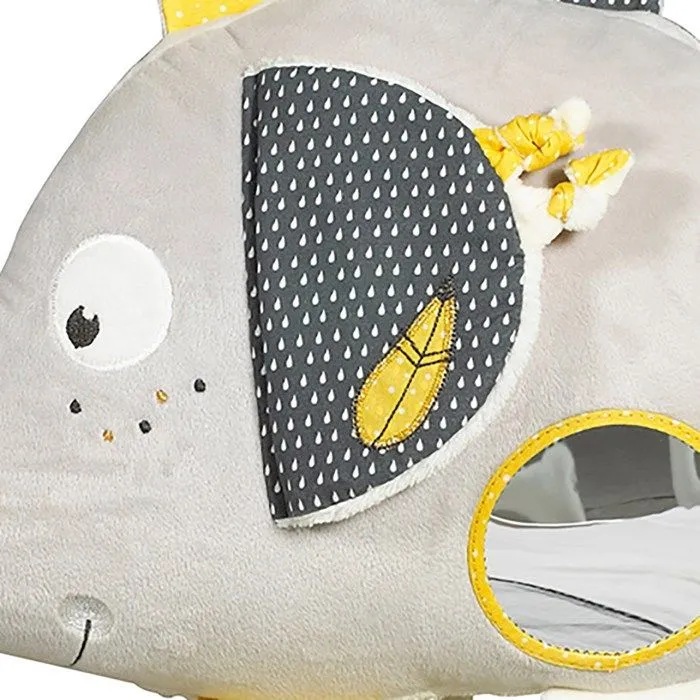 Jouet d'activités - SAUTHON - Babyfan - LED et velours gris - Miroir, anneau de dentition et billes-2