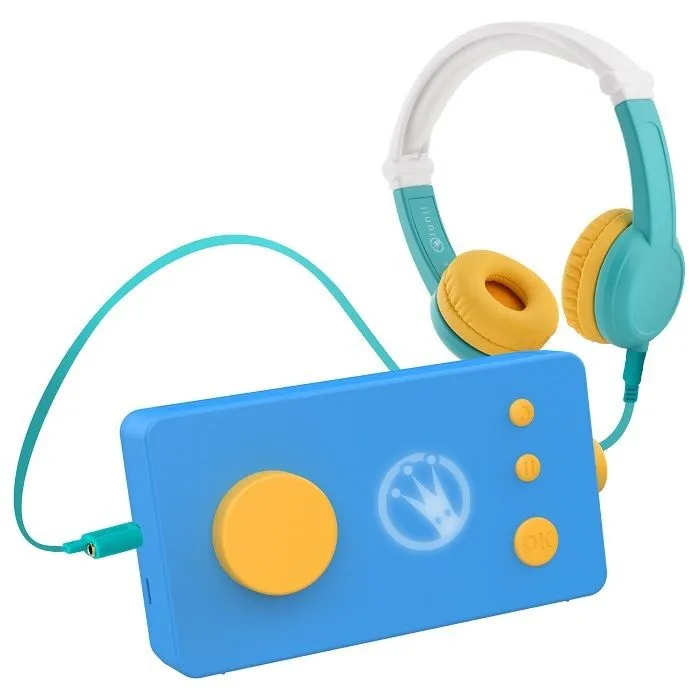 Console éducative - Lunii - Pack de Voyage Ma Fabrique à Histoires Bleue et Octave - Boîte à Histoires - Casque audio Octave-0