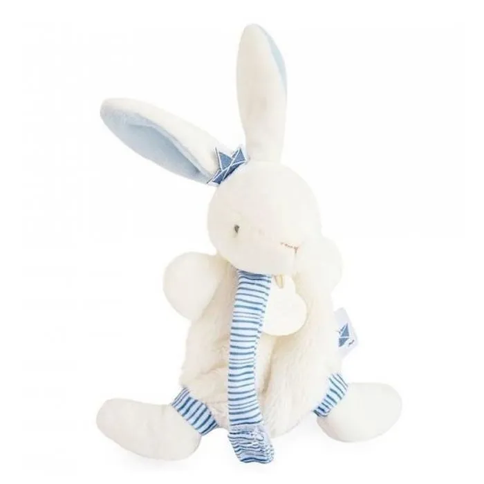 Doudou avec attache tétine - DOUDOU ET COMPAGNIE - Lapin Matelot - Mixte - Multicolore - Blanc-3