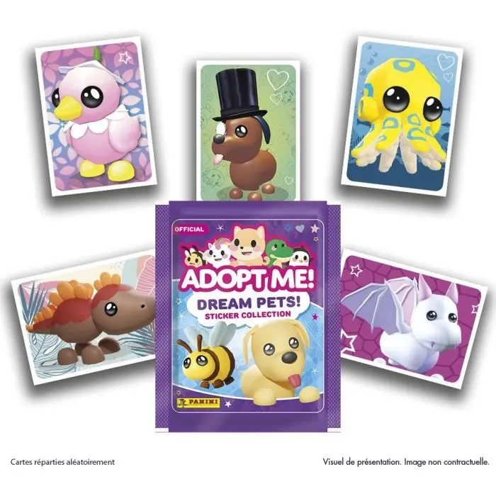 Stickers - PANINI - Adopt Me! Roblox - Blister 6 pochettes - 1 carte édition limitée - 35 stickers-4