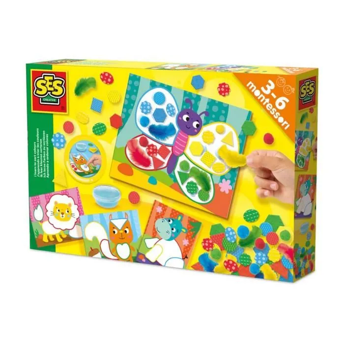 Jeu Montessori : Trier les couleurs et les matières-0
