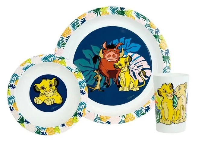 DISNEY ROI LION - Ensemble repas (assiette, bol, verre)-0