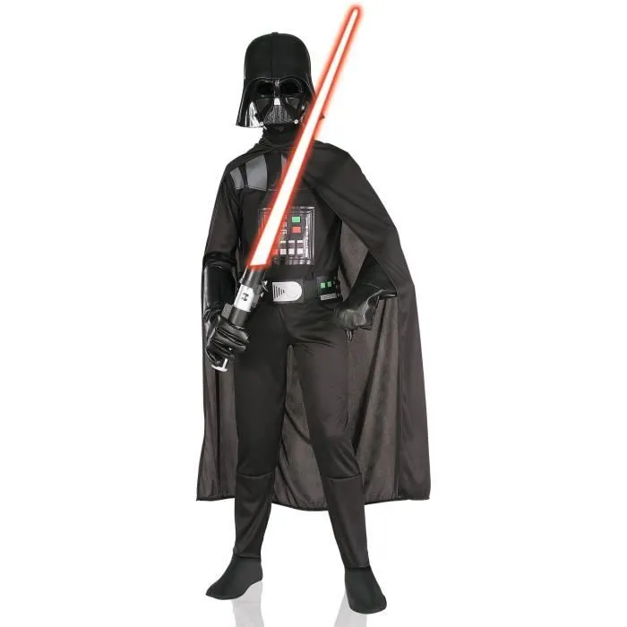 Déguisement Enfant Dark Vador - RUBIES - Saga Star Wars - Combinaison, Cape, Masque et Ceinture - Noir-0