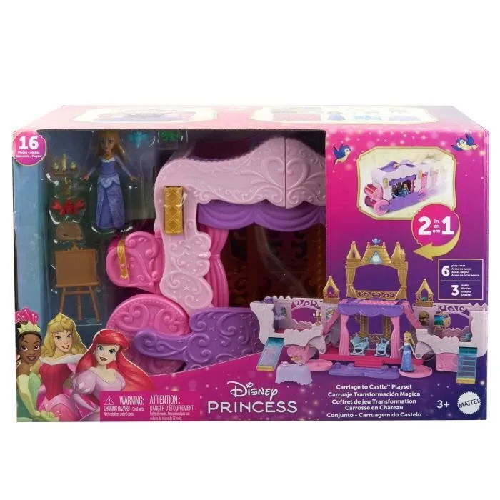 Calèche et Château - Mattel Disney Princesses Coffret avec poupée Aurore HWX17-2
