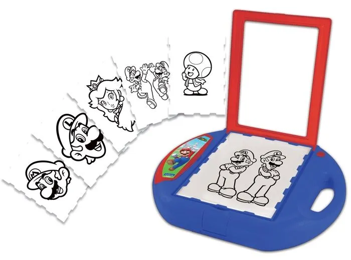 Projecteur à dessin Super Mario - LEXIBOOK - Rouge - Enfant - 10 modèles - 4 tampons - Écran rétroéclairé-2