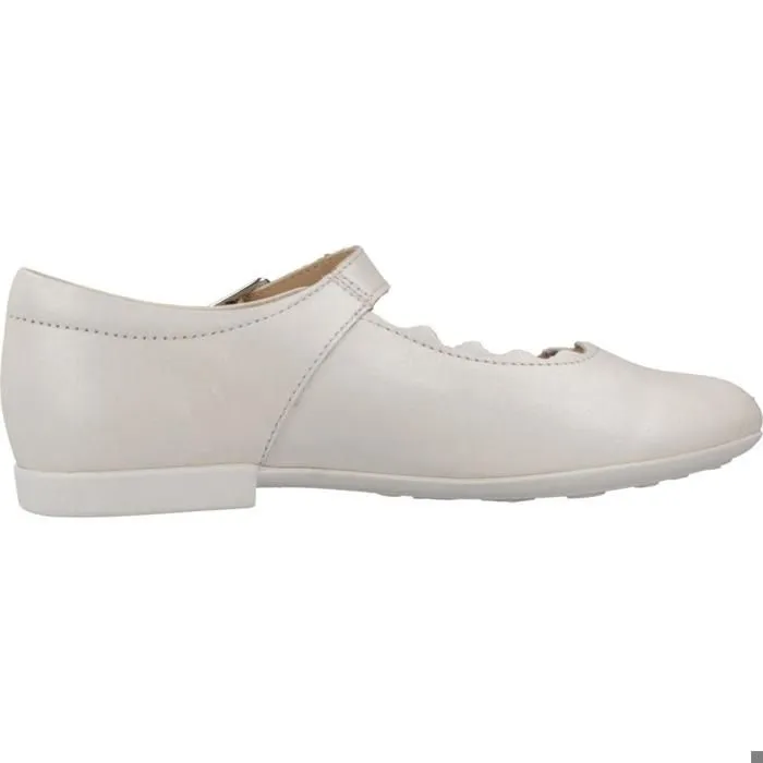 Ballerines Geox J4555C 00044 C1000 Blanc Fille - Cuir - Enfant-3