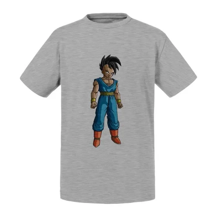 T-shirt Enfant Gris Dragon Ball Z UUB OOB DBGT DBZ Anime Japon-0