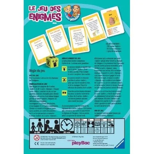 LES INCOLLABLES Le jeu des Enigmes - Ravensburger - Jeu de société enfants - Réfléxion et logique - 2 à 4 joueurs - Dès 6 ans-2
