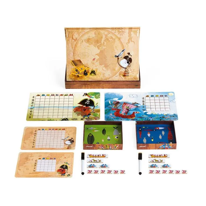 Jeu de société - JANOD - Bataille Navale Pirates - Dès 5 Ans - Rouge - Multicolore - 20 min - Intérieur-4