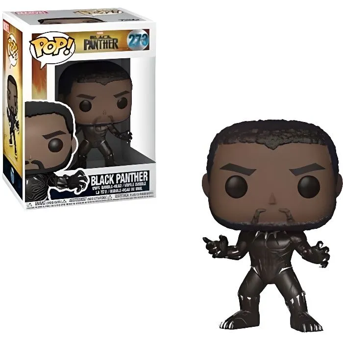 Figurine Funko Pop! - Marvel - Black Panther - 10 cm - Noir - Sous licence officielle-0