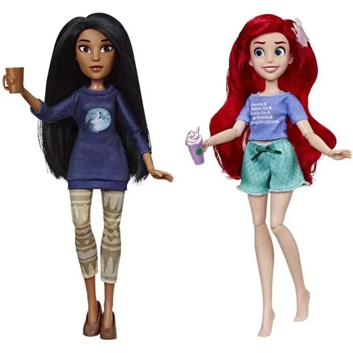 Disney Princesses - Poupees tendances Comfy Squad Ariel et Pocahontas - 30 cm-0