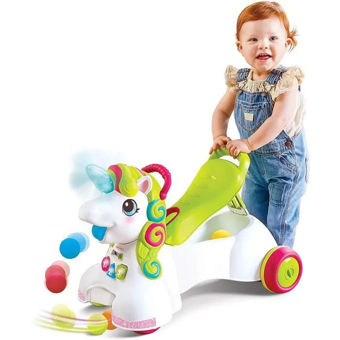 Porteur Licorne 3 en 1 Senso - BKIDS - Blanc/Multicolore - Evolutif - Effets sonores-1