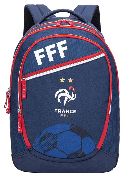 Sac à dos scolaire - Equipe de France de Football - FFF - 3 compartiments - Bretelles ajustables - Polyester-4