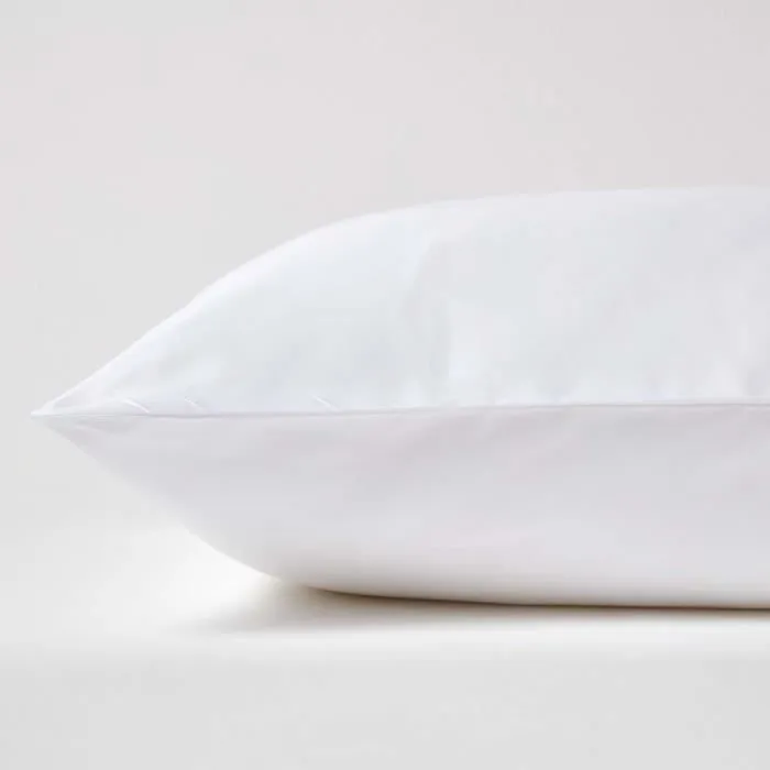 Taie d'oreiller - Homescapes - 40 x 40 cm - 100% Coton Bio - 400 fils - Blanc-1