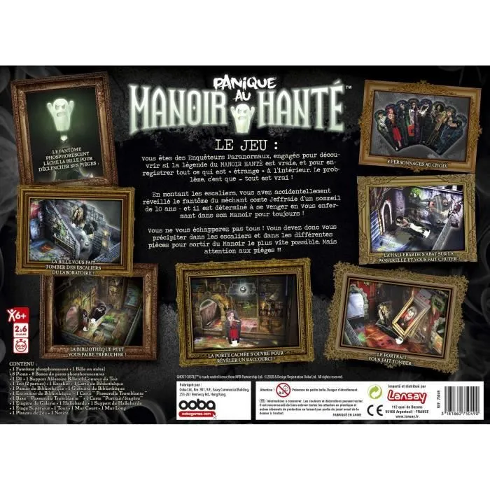 LANSAY - PANIQUE AU MANOIR HANTÉ - Jeu de société - 2 à 6 joueurs - Dès 6 ans-3