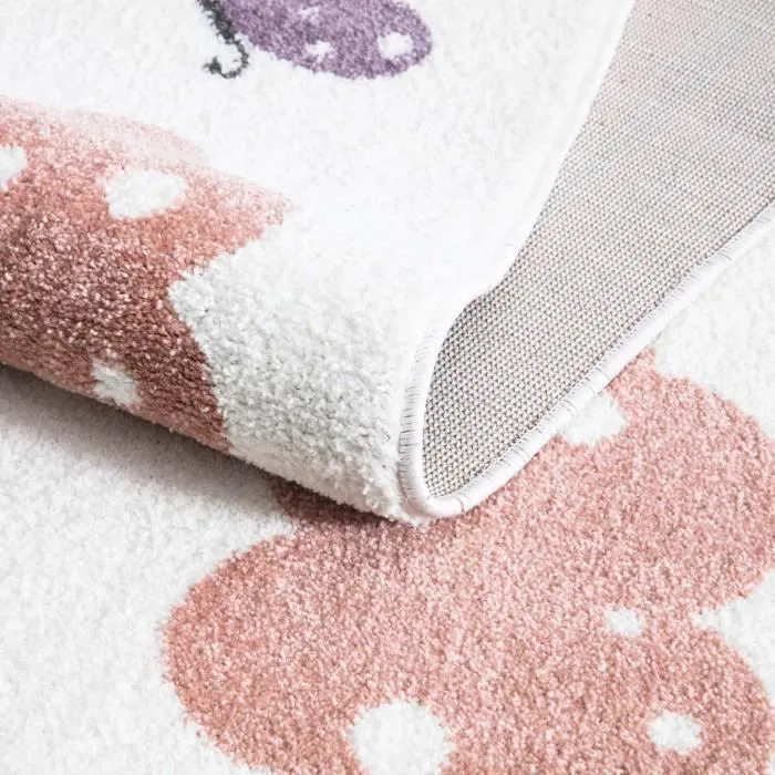 Tapis pour chambre d'enfant Crème Motif Nuages 120x160cm-2