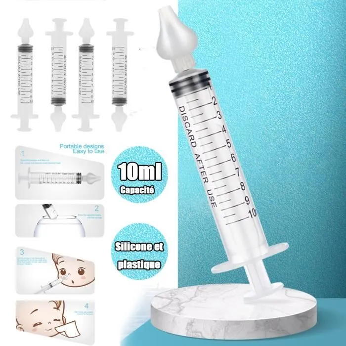 Irrigateur nasal Seringue professionnelle de 2 boîtes pour bébé irrigateur nasal Portable dispositif de rinçage pour HB007-0