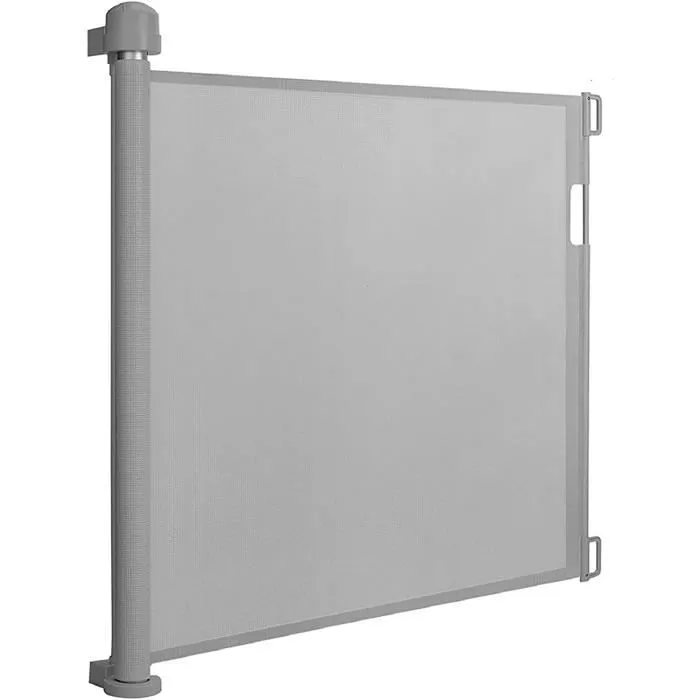 XMTECH Barrière de Sécurité pour Bébés - Chiens Rétractable (Large : 0 - 150 CM) - Gris - Pour enfants et animaux-0