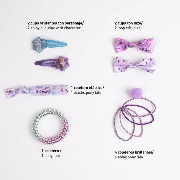 Accessoires de beauté - FROZEN - Coffret Cadeau - Boîte-cadeau réutilisable - Rose, Bleu, Violet-2