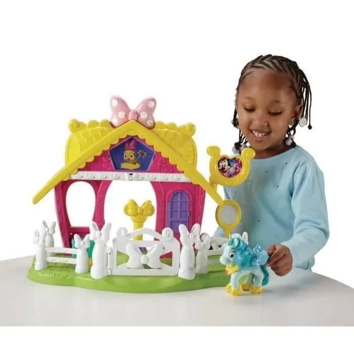 Ecurie Minnie - Fisher-Price - Avec figurine Minnie, poney et accessoires - Pour fille à partir de 2 ans-1