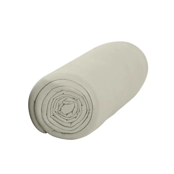Drap housse extensible - LA MAISON D'AMELIE - EXTENS 90x190 - Ivoire - Coton - Uni-0