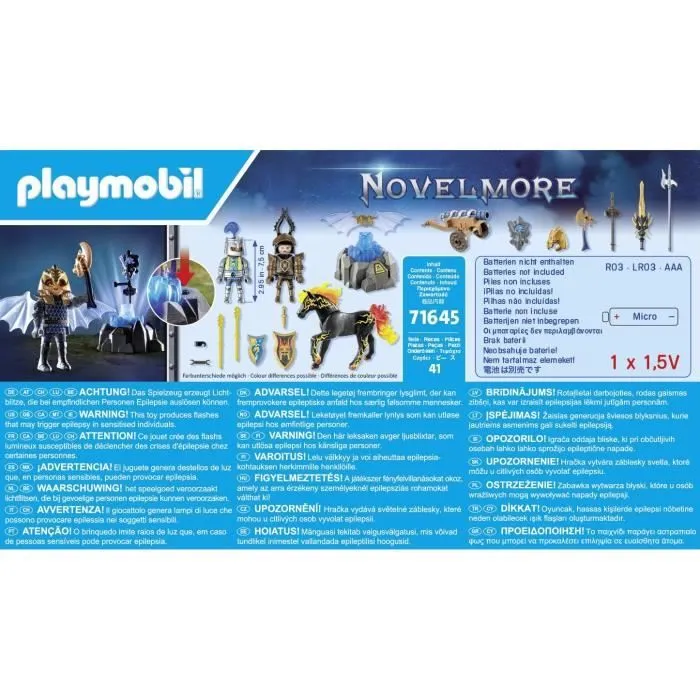 PLAYMOBIL 71645 Duel de chevaliers, Les chevaliers Novelmore, 41 pièces, Dès 4 ans-5