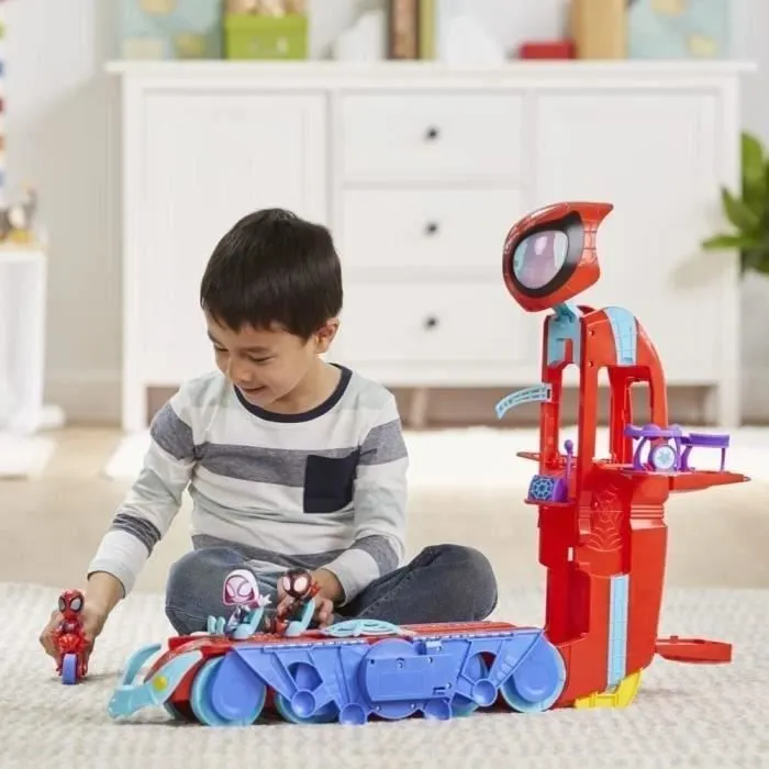 Quartier général Arachno-mobile 2 en 1 deluxe, Spidey et ses Amis Extraordinaires, jouet préscolaire, dès 3 ans-1