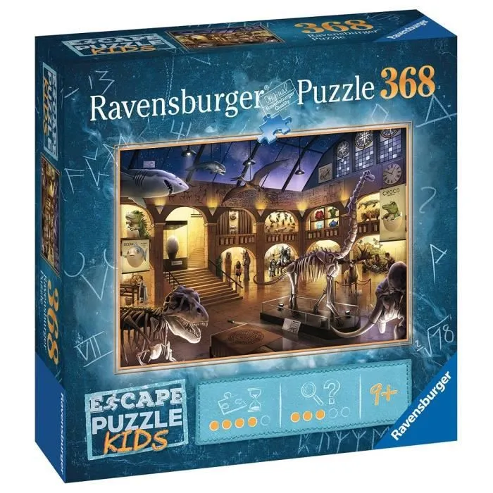 Escape puzzle Kids - Une nuit au musée - Ravensburger - Puzzle Escape Game 368 pièces - Dès 9 ans-0