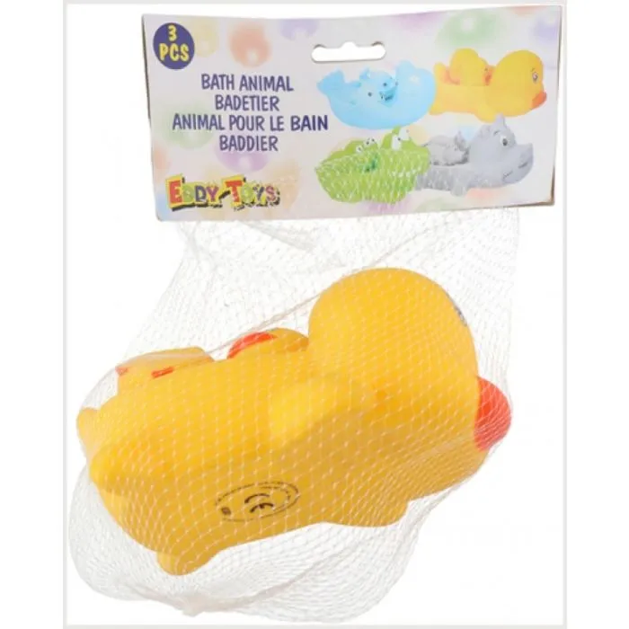 Jouets de bain - Eddy Toys - Canard - 3 pièces - Plastique - Jaune-0
