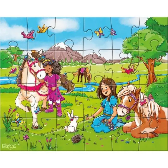 Puzzle Chevaux Amis 24 pièces - HABA - Blanc - Enfant - Mixte-3