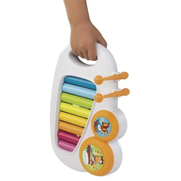 Xylophone en métal SMOBY Cotoons + 2 tambourins - Pour bébé à partir de 12 mois - Mixte-2