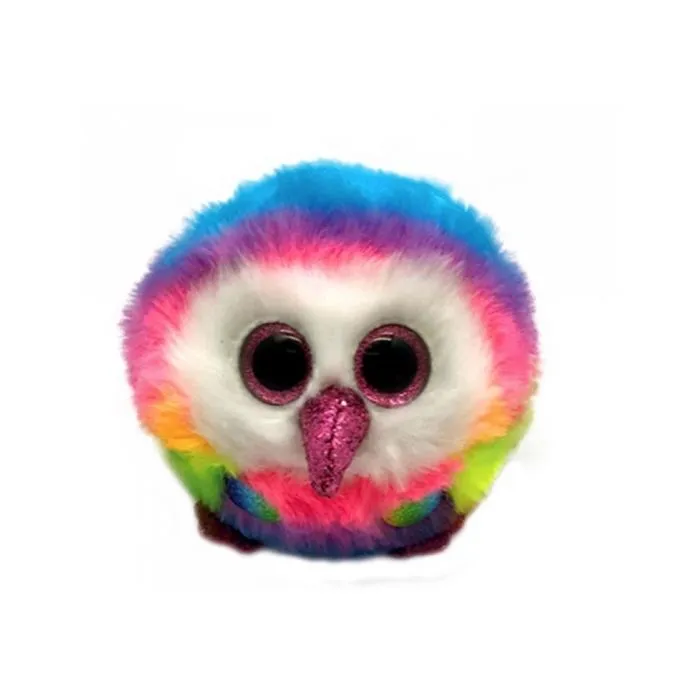 Peluche - Ty - Puffies Owen la chouette - Multicolore - Ultra douce-0