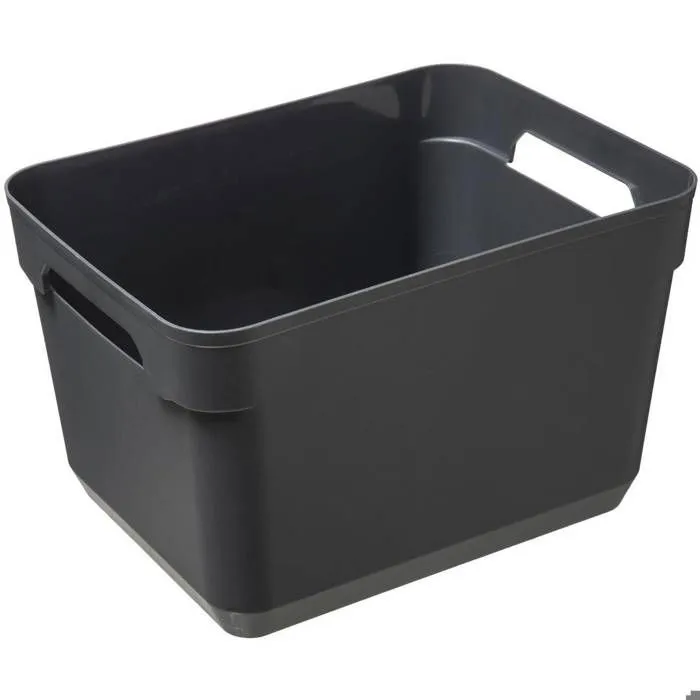 5five - panier en plastique grand modèle "solutions+" gris-0
