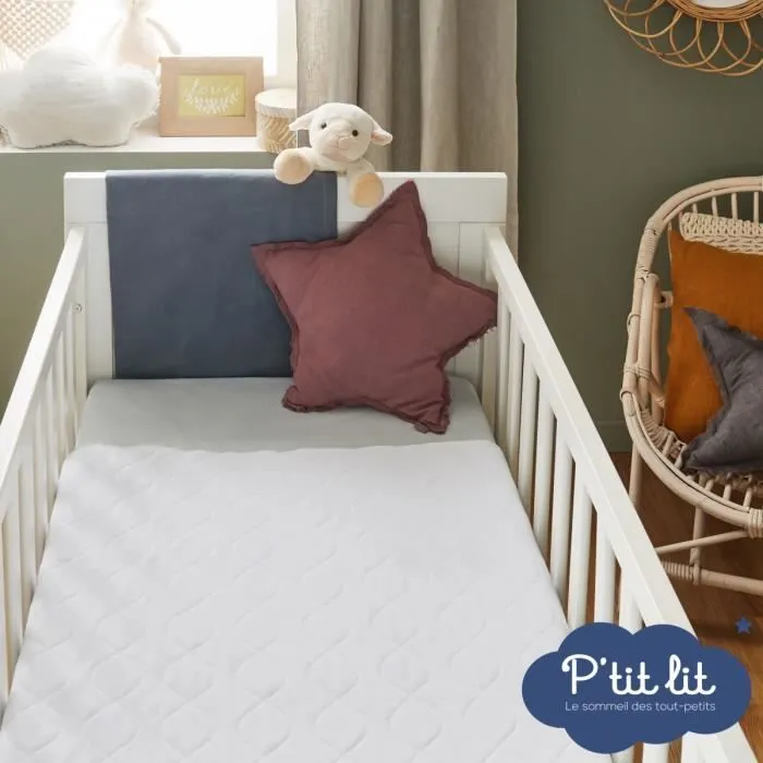 Alèse Bébé Imperméable Absorbante | Protège Matelas Lavable à 90°C - Tout type de lit : 60x120/70x140/40x80/90x190/50x90 90x75 Blanc-0