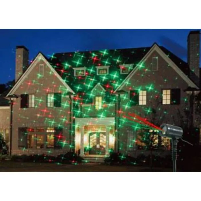 Laser de façade extérieur animé étoiles scintillantes rouge et vert Feeric lights & christmas-0