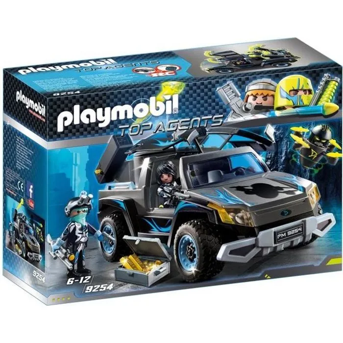 PLAYMOBIL - Les Top Agents - 4x4 des Agents du Dr.Drone - Plastique - A partir de 6 ans-0