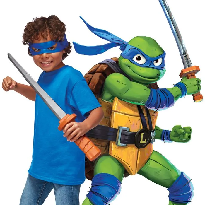 Tortues Ninja, Arme de combat, avec accessoires inclus, Modèle Leonardo, Pour les enfants dès 4 ans, TU8061-3