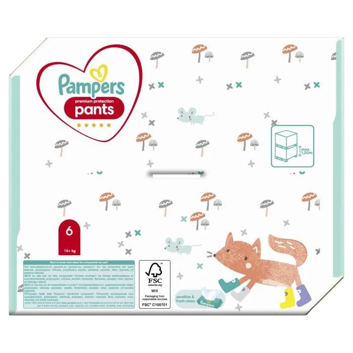 PAMPERS Premium Protection Pants Taille 6 - 58 Couches-culottes-2