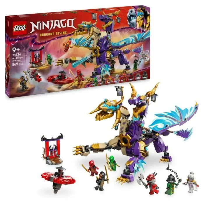 LEGO NINJAGO 71836 Arc : le dragon de la concentration, Jeu pour garçon ou fille dès 9 ans-0
